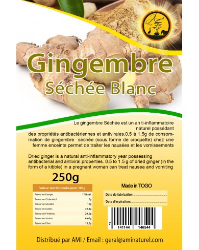 Gingembre séché blanc Gingembre séché blanc