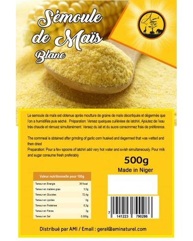 Semoule de mais blanc