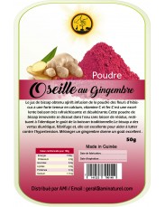 Poudre d'oseille de Guinée au gingembre
