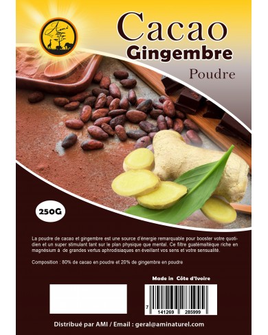 Cacao au gingembre en poudre