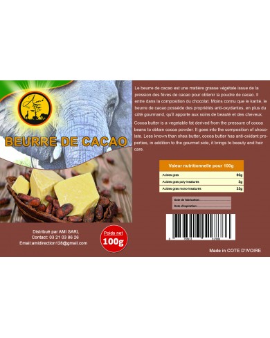 Beurre de cacao cosmétique Beurre de cacao cosmétique