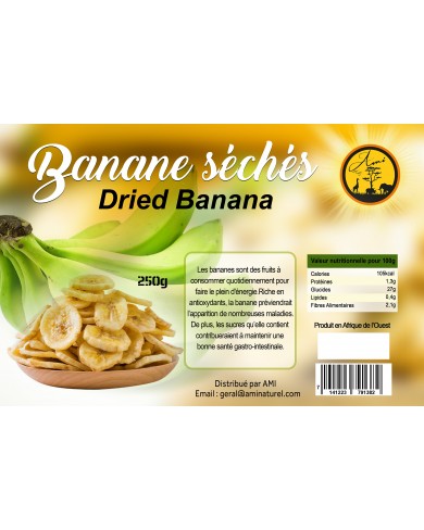 Banane séchée opercule Banane séchée opercule